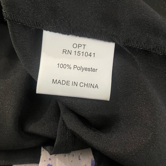 ROMANTIC NWT O.P.T. Black Sheer Purple Floral Patterned Dress Sz XS - Picture 15 of 16